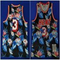 Miami Heat #3 Dwyane Wade black flowers fashion nba jersey-HL