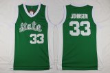 HC Michigan State Spartans Earvin Magic Johnson #33 green College Hardwood Legends Basketball Jerseys