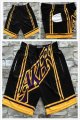 Los Angeles Lakers black nba shorts with Pocket-TY