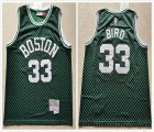 Boston Celtics #33 Larry Bird green throwback nba basketball jersey-XD