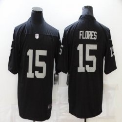 Oakland Raiders #15 Tom Flores Nike black Color Rush Limited Jersey-BD