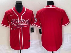 Nike Philadelphia Phillies blank red majestic baseball jersey Joint name-BD Joint name-BD