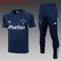 2023-2024 Cruzeiro blue Polo Soccer uniforms with Long Trousers -C1020