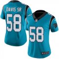 Women Panthers #58 Thomas Davis Sr blue nike Color Rush Limited Jersey