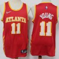 Nike Atlanta Hawks #11 Trae Young red nba basketball Jersey 75th-S8