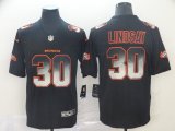 Denver Broncos #30 Phillip Lindsay Black Nike Color Rush Limited Jersey Fireworks version