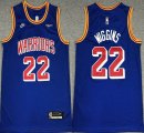 Nike Golden State Warriors #22 Andrew Wiggins blue nba basketball jersey 75th-XD