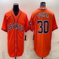 Nike Houston Astros #30 Kyle Tucker orange baseball jerseys -BD 01