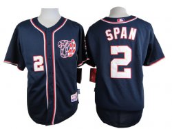 Washington Nationals #2 Denard Span dark blue baseball jerseys