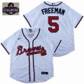 Nike Atlanta Braves #5 Freddie Freeman White Flexbase Authentic Collection Jersey-SG