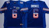 Nike Florida Gators Jeff Driskel 6# blue USA Flag College Football Jersey