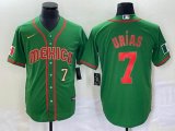 2023 World Cup Mexico #7 Julio Urias green red majestic baseball jerseys 139