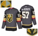 Custom Adidas Vegas Golden Knights #57 David Perron gray hockey Jersey Champion version