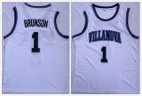 Villanova Wildcats #1 Jalen Brunson white NCAA basketball jersey