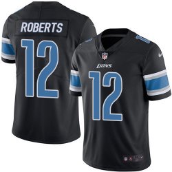 Detroit Lions #12 Roberts Nike black Color Rush Limited Jersey