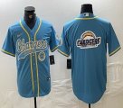 Nike Chargers blank skyblue baseball Joint name -BD 03