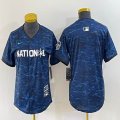 Women National League blank blue Nike Royal 2023 MLB All-Star Game Vapor Premier Elite Player Jersey