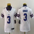 Youth Nike Buffalo Bills #3 Damar Hamlin white Color Rush Limited Jersey-BD