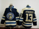 Columbus Blue Jackets #13 Atkinson blue beige hockey jersey