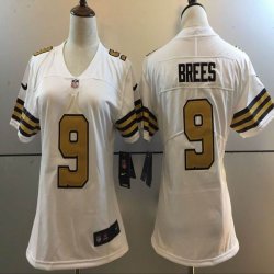 Women New Orleans Saints Drew Brees Nike White Color Rush Limited Jersey