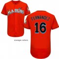 Florida Marlins #16 Jose Fernandez orange Flexbase Authentic Collection Jersey