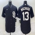 Nike San Diego Padres #13 Manny Machado black MLB Baseball jerseys Joint name-BD