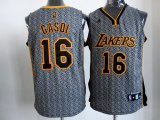 Los Angeles Lakers 16 Pau Gasol gray nba final jersey