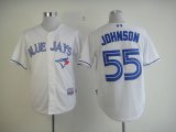 Toronto Blue Jays #55 Josh Jonhson White MLB Jerseys