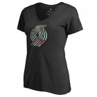 Women's Portland Trail Blazers Fanatics Branded Black Lovely V-Neck T-Shirt