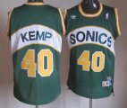 Seattle SuperSonics #40 Shawn Kemp green nba Jersey