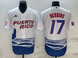 Puerto Rico Baseball #17 Jose Berrios White 2023 World Baseball Classic Replica Player Jersey 06