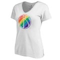 Women's White Washington Wizards Fanatics Branded Team Pride V-Neck T-Shirt