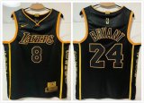 Nike Los Angeles Lakers #24 Kobe Bryant black fashion NBA basketball jerseys-XD