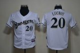 Milwaukee Brewers LUCROY 20 MLB Kid Jerseys white