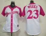 MLB Milwaukee Brewers 23 Weeks Fielder Womens Pink Splash Fashion Jersey