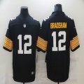 Pittsburgh Steelers Bradshaw #12 Nike black Color Rush Limited Jersey-BD