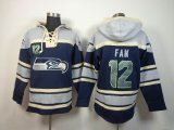 Nike Seattle Seahawks #12 th Fan gray blue nfl Hooded Sweatshirt