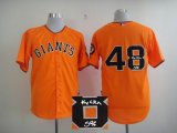 San Francisco Giants 48 sandoval orange mlb Signature jerseys