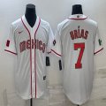 2023 World Cup Mexico #7 Julio Urias white majestic baseball jerseys 27