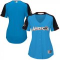 Women American League Majestic Blue Blank 2017 MLB All-Star Futures Game Authentic On-Field Jersey