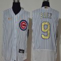 Nike Chicago Cubs #9 Javier Baez white gold Flexbase Authentic Collection Jersey-WL