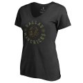 Women Dallas Mavericks Fanatics Branded Black Liberty Plus Size V-Neck T-Shirt