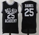 Bel-Air Academy #25 Carlton Banks black Movie basketball jersey