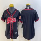 Youth Nike San Francisco 49ers blank black baseball jerseys Joint name-BD