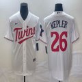 Nike Minnesota Twins #26 Kam Kepler beige majestic baseball jersey 02