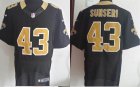 Nike New Orleans Saints #43 Vinnie Sunseri black elite NFL Children Jerseys