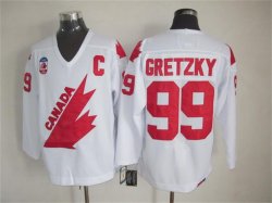 Team Canada #99 Wayne Gretzky White NHL hockey Jerseys C patch