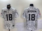 Minnesota Vikings #18 Justin Jefferson Nike Arctic Camo 2024 Salute to Service Limited Jersey