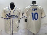 Nike Los Angeles Rams #10 Cooper Kupp beige baseball jerseys Joint name-BD