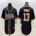 Nike New Orleans Saints #13 Micheal Thomas black baseball jerseys Joint name-BD